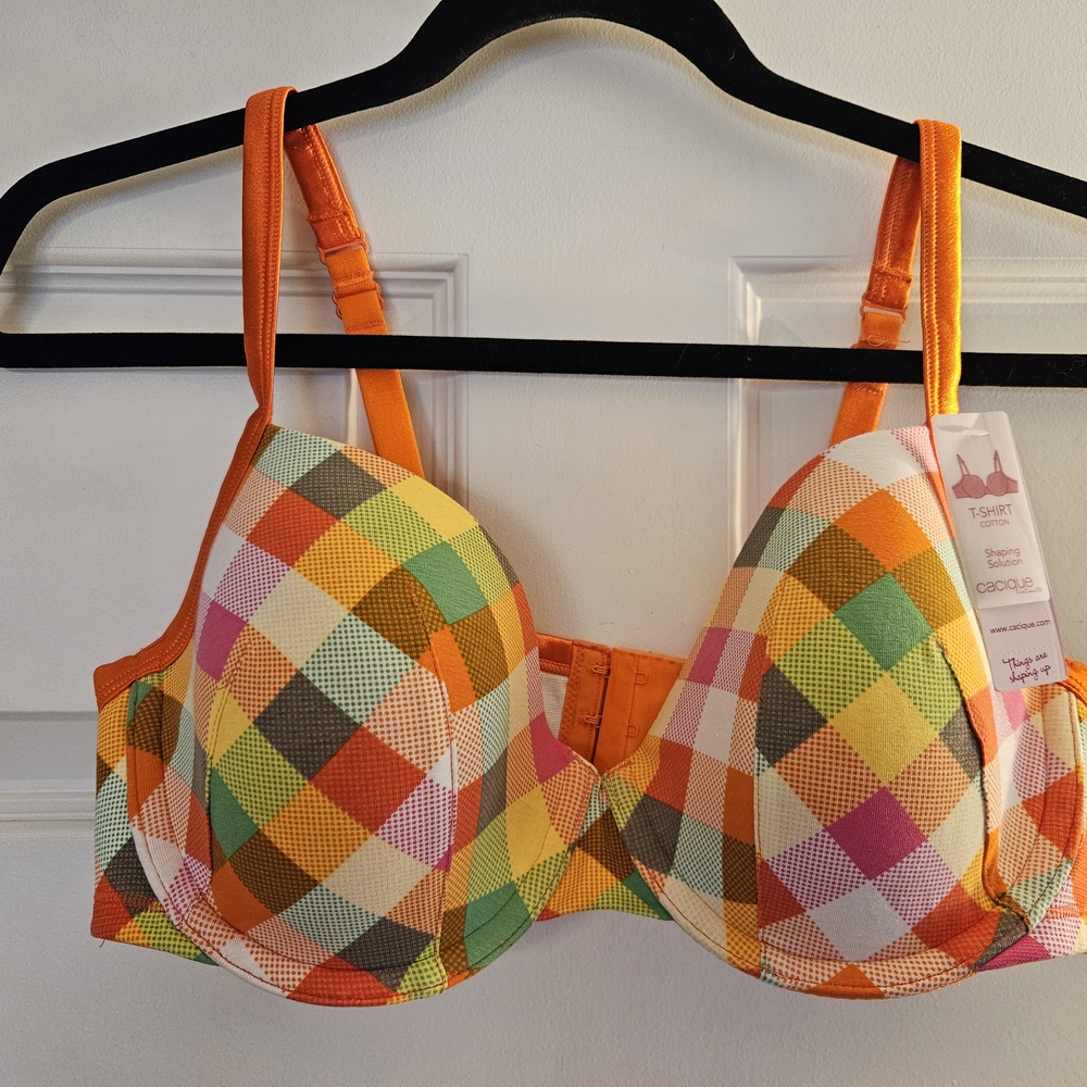 Lane Bryant Multicolor Checkered Bra
